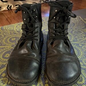 Bearfoot Bruin Boot Black Leather 9.5